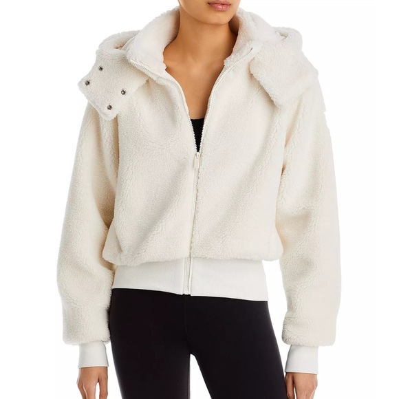 ALO Yoga Jackets & Blazers - ALO YOGA Foxy Sherpa Hoodie Ivory S